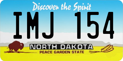 ND license plate IMJ154
