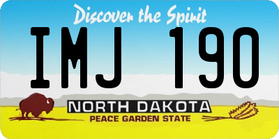 ND license plate IMJ190