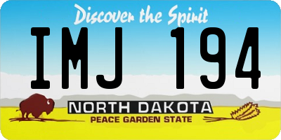 ND license plate IMJ194
