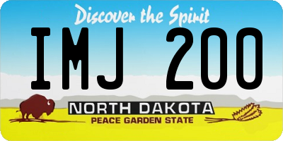 ND license plate IMJ200