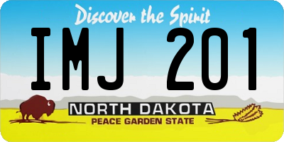 ND license plate IMJ201