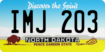 ND license plate IMJ203