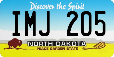 ND license plate IMJ205
