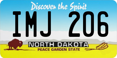ND license plate IMJ206