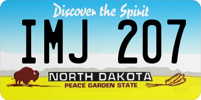 ND license plate IMJ207
