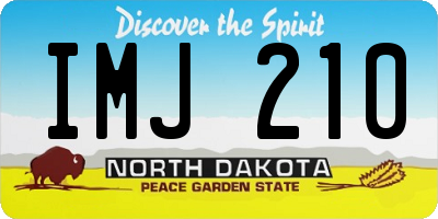 ND license plate IMJ210