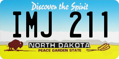 ND license plate IMJ211