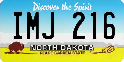 ND license plate IMJ216
