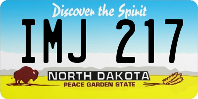 ND license plate IMJ217
