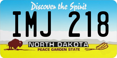 ND license plate IMJ218