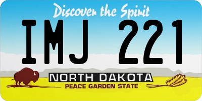 ND license plate IMJ221