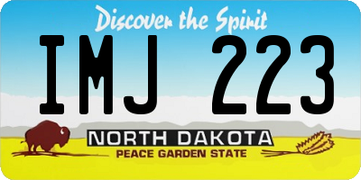 ND license plate IMJ223