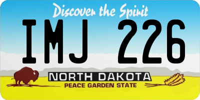 ND license plate IMJ226