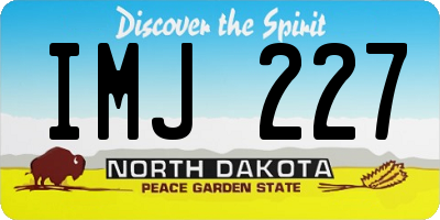 ND license plate IMJ227