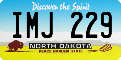 ND license plate IMJ229
