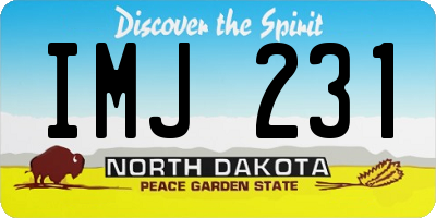 ND license plate IMJ231