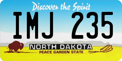 ND license plate IMJ235