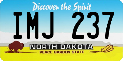 ND license plate IMJ237
