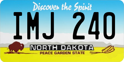 ND license plate IMJ240