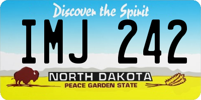 ND license plate IMJ242