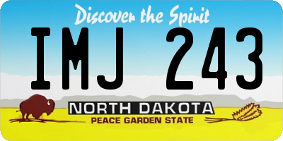 ND license plate IMJ243