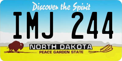 ND license plate IMJ244