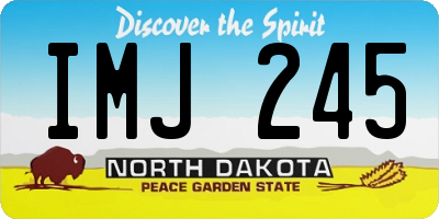 ND license plate IMJ245