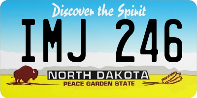 ND license plate IMJ246
