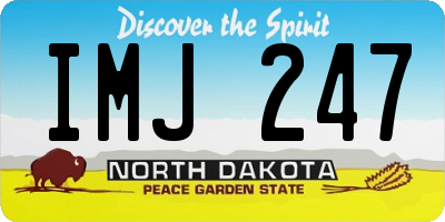 ND license plate IMJ247