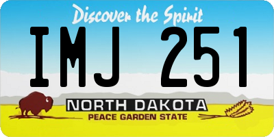 ND license plate IMJ251