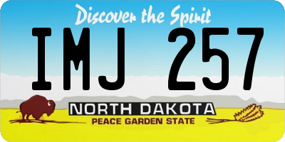 ND license plate IMJ257