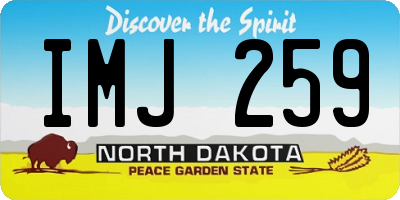 ND license plate IMJ259