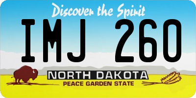ND license plate IMJ260