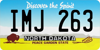 ND license plate IMJ263