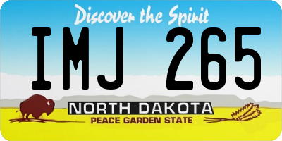 ND license plate IMJ265