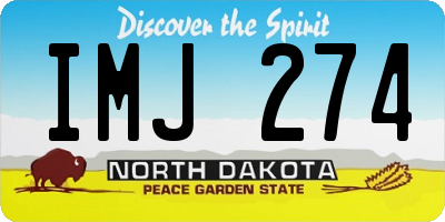 ND license plate IMJ274