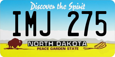 ND license plate IMJ275