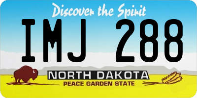 ND license plate IMJ288