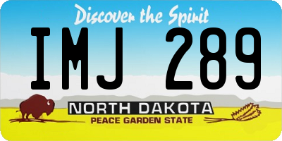 ND license plate IMJ289