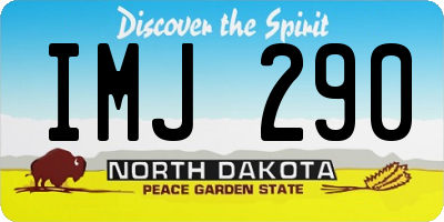 ND license plate IMJ290