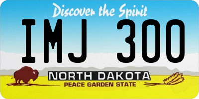ND license plate IMJ300