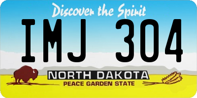 ND license plate IMJ304