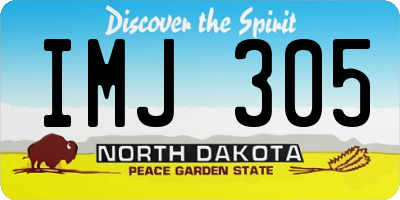 ND license plate IMJ305