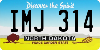 ND license plate IMJ314