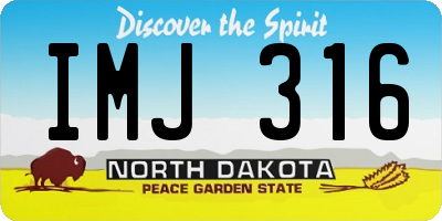 ND license plate IMJ316