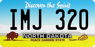 ND license plate IMJ320