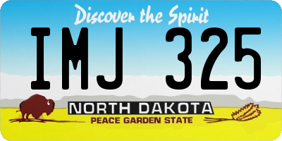 ND license plate IMJ325