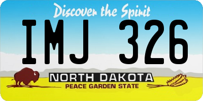 ND license plate IMJ326