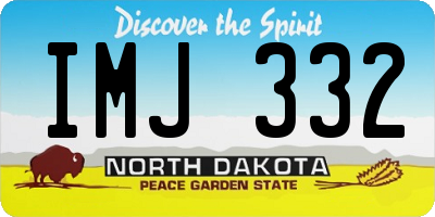 ND license plate IMJ332