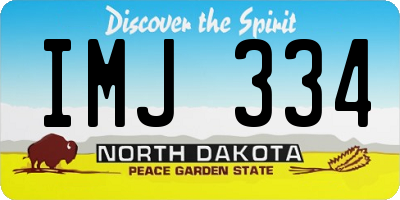 ND license plate IMJ334